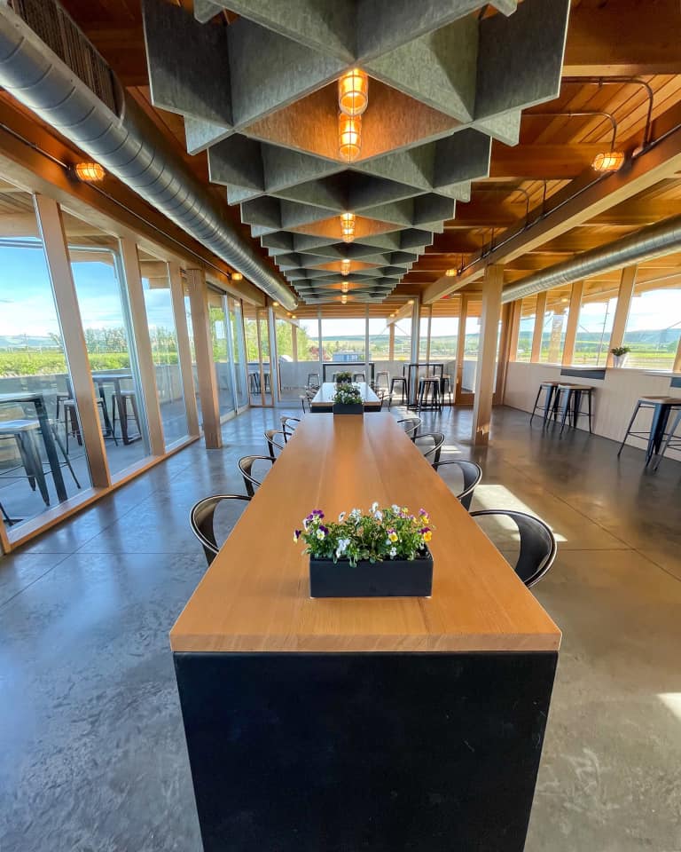 Modern Winery Seating Area