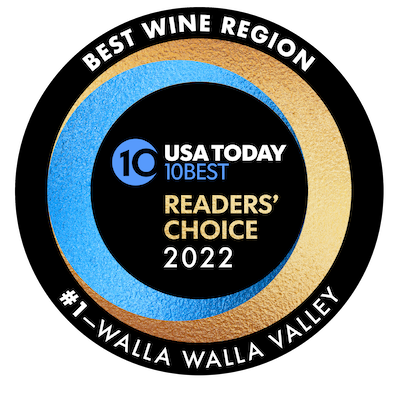 USA Today Readers Choice best wine region - Walla Walla #1