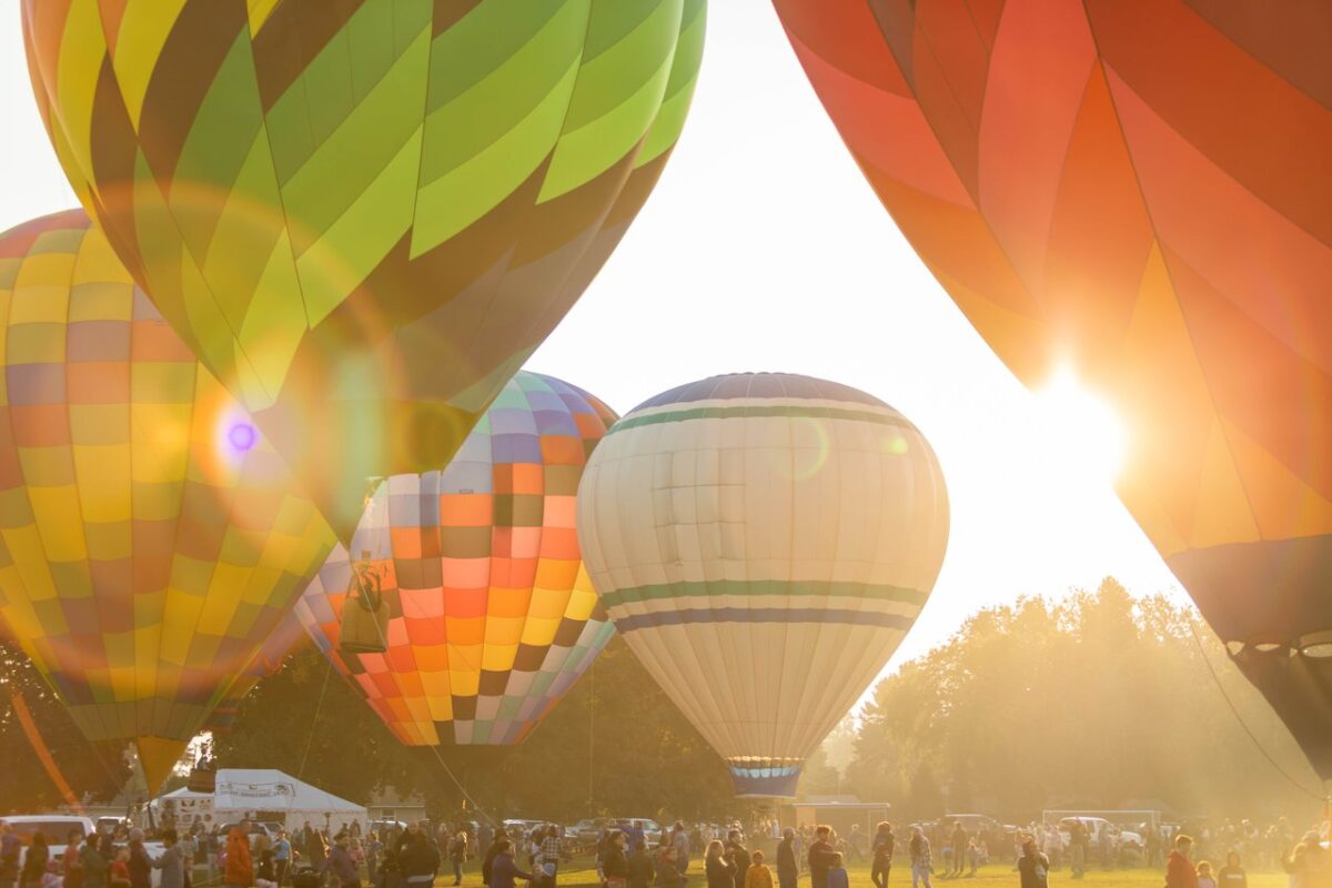 From the ground and in the sky Another view of the Balloon Stampede