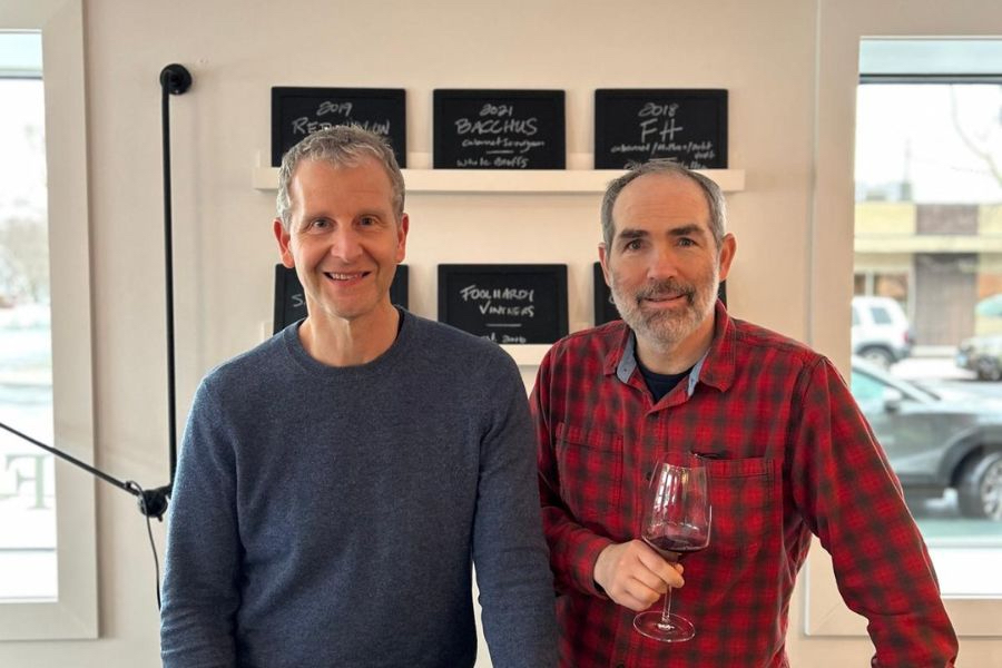 Dan and Jonathan at Tasting Bar Foolhardy Vintners