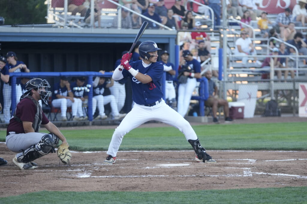Walla Walla Sweets Baseball player up to bat.