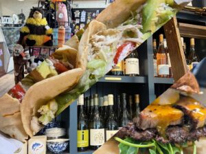 Montage of unexpected places to eat