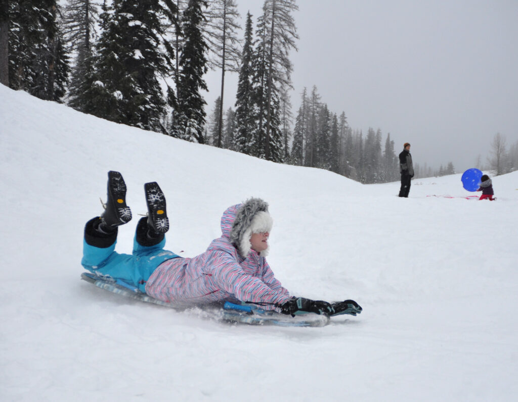 Sledding at Andies Prairie