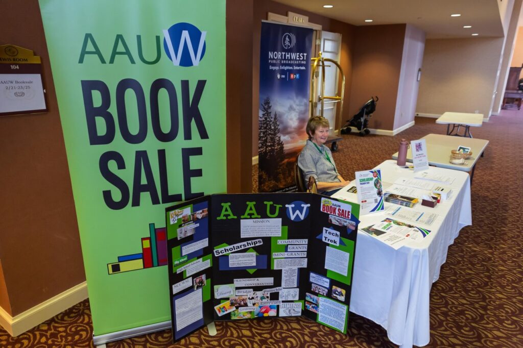 AAUW Book Sale information desk