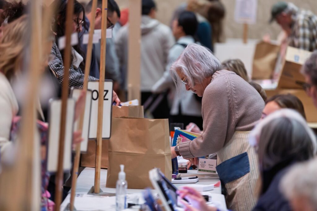 AAUW Book Sale check-out