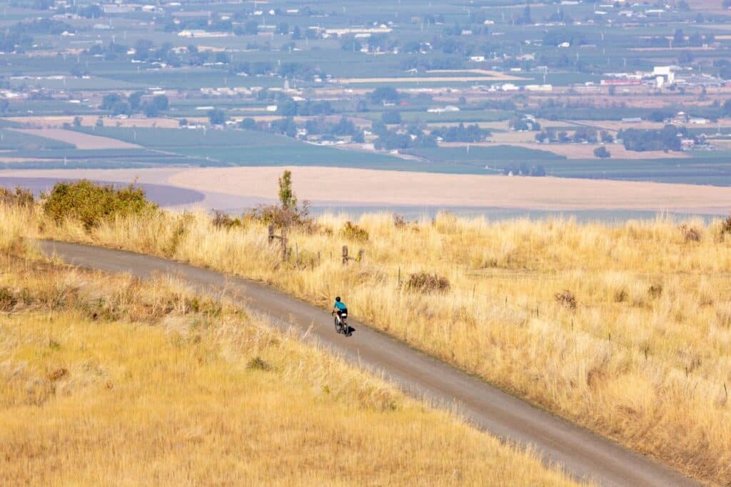 The Grit gravel ride view of the valley